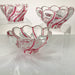 Mikasa Crystal Red Peppermint Swirl Bowl Trio - Blue Plum Collections