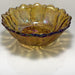 Iridescent Amber Carnival Glass Bowl Indiana Glass Company Gorgeous Serving Dish - Blue Plum Collections
