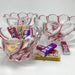 Mikasa Crystal Red Peppermint Swirl Bowl Trio - Blue Plum Collections