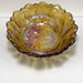 Iridescent Amber Carnival Glass Bowl Indiana Glass Company Gorgeous Serving Dish - Blue Plum Collections