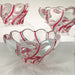 Mikasa Crystal Red Peppermint Swirl Bowl Trio - Blue Plum Collections