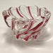 Mikasa Crystal Red Peppermint Swirl Bowl Trio - Blue Plum Collections