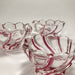 Mikasa Crystal Red Peppermint Swirl Bowl Trio - Blue Plum Collections