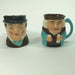 Vintage TOBY Character MUGS Two Small Jug Mug Stein LOT 2 Mr Pickwick - Blue Plum Collections