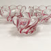 Mikasa Crystal Red Peppermint Swirl Bowl Trio - Blue Plum Collections