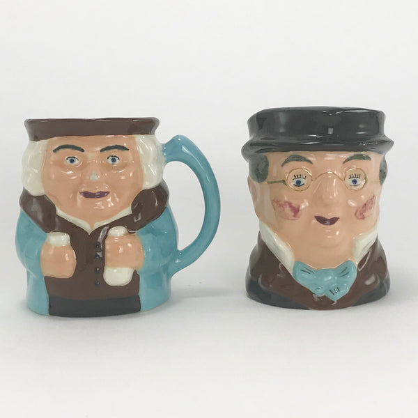 Vintage TOBY Character MUGS Two Small Jug Mug Stein LOT 2 Mr Pickwick - Blue Plum Collections