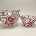 Mikasa Crystal Red Peppermint Swirl Bowl Trio - Blue Plum Collections