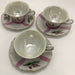 Opalescent Vintage Teacup and Saucer Trio - Blue Plum Collections