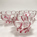 Mikasa Crystal Red Peppermint Swirl Bowl Trio - Blue Plum Collections